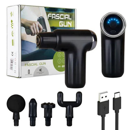 MUSCLE MASSAGE GUN WITH 4 HEADS