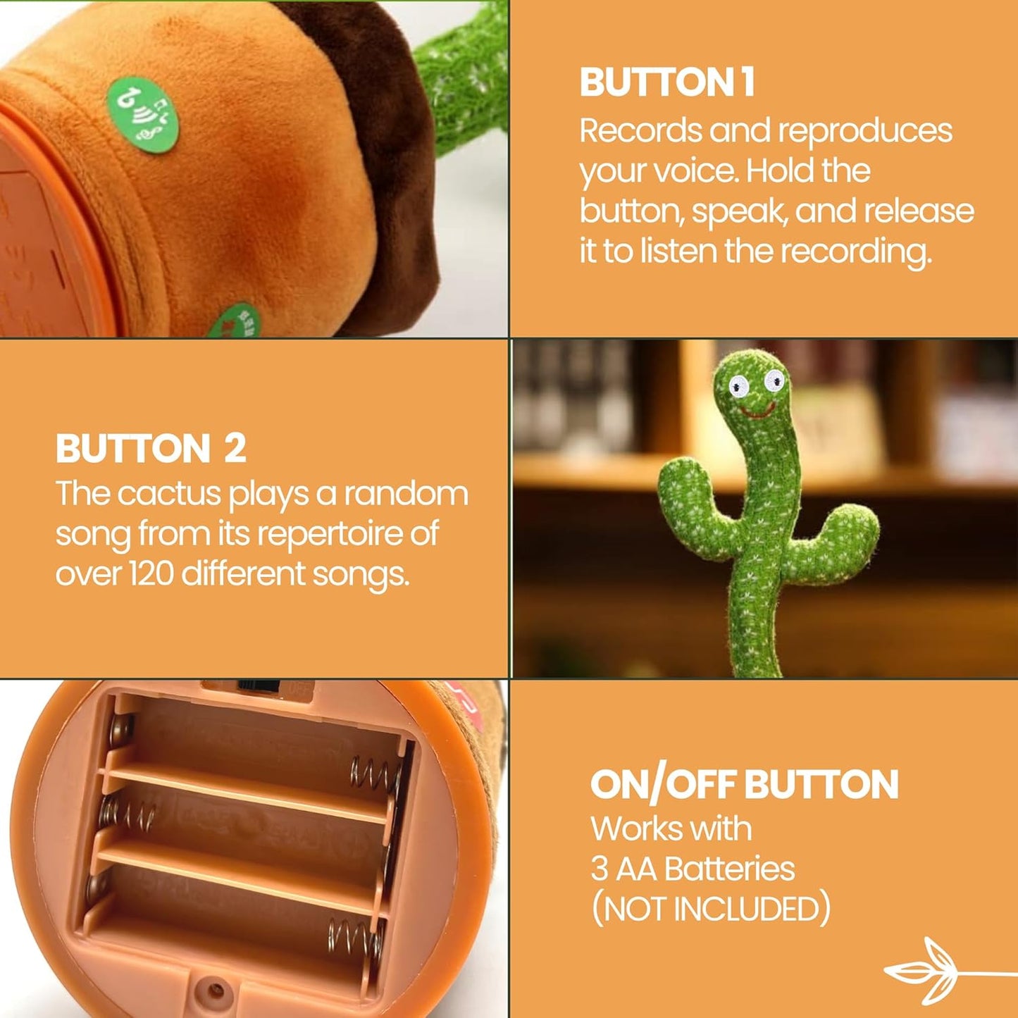 (Talking Cactus Toy for Kids) لعبة الصبّارة المتكلمة للأطفال