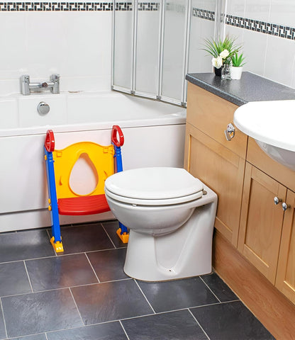 Children Toilet Trainer Seat with Step Stool (مقعد تدريب الأطفال على الحمام مع سلم صغير)